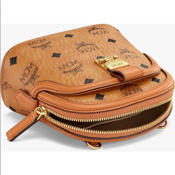 NEW! MCM Mini Anna Visetos Canvas Crossbody Bag - Picture 7 of 16